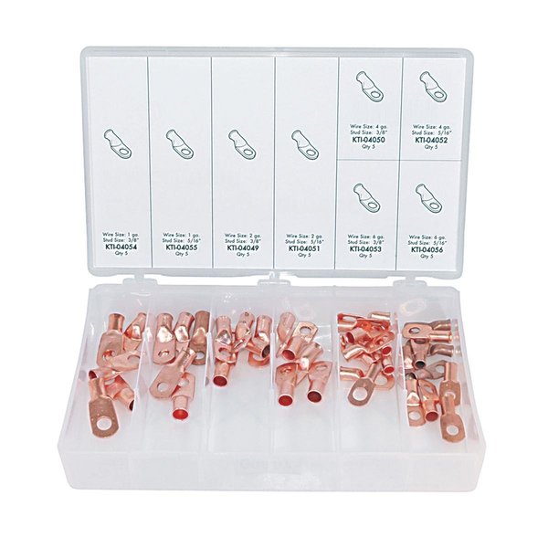 K-Tool International Copper Lug Kit- 40 Piece, 00007 KTI00007